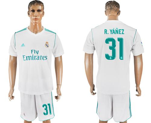 Real Madrid #31 R.Yanez White Home Soccer Club Jersey - Click Image to Close